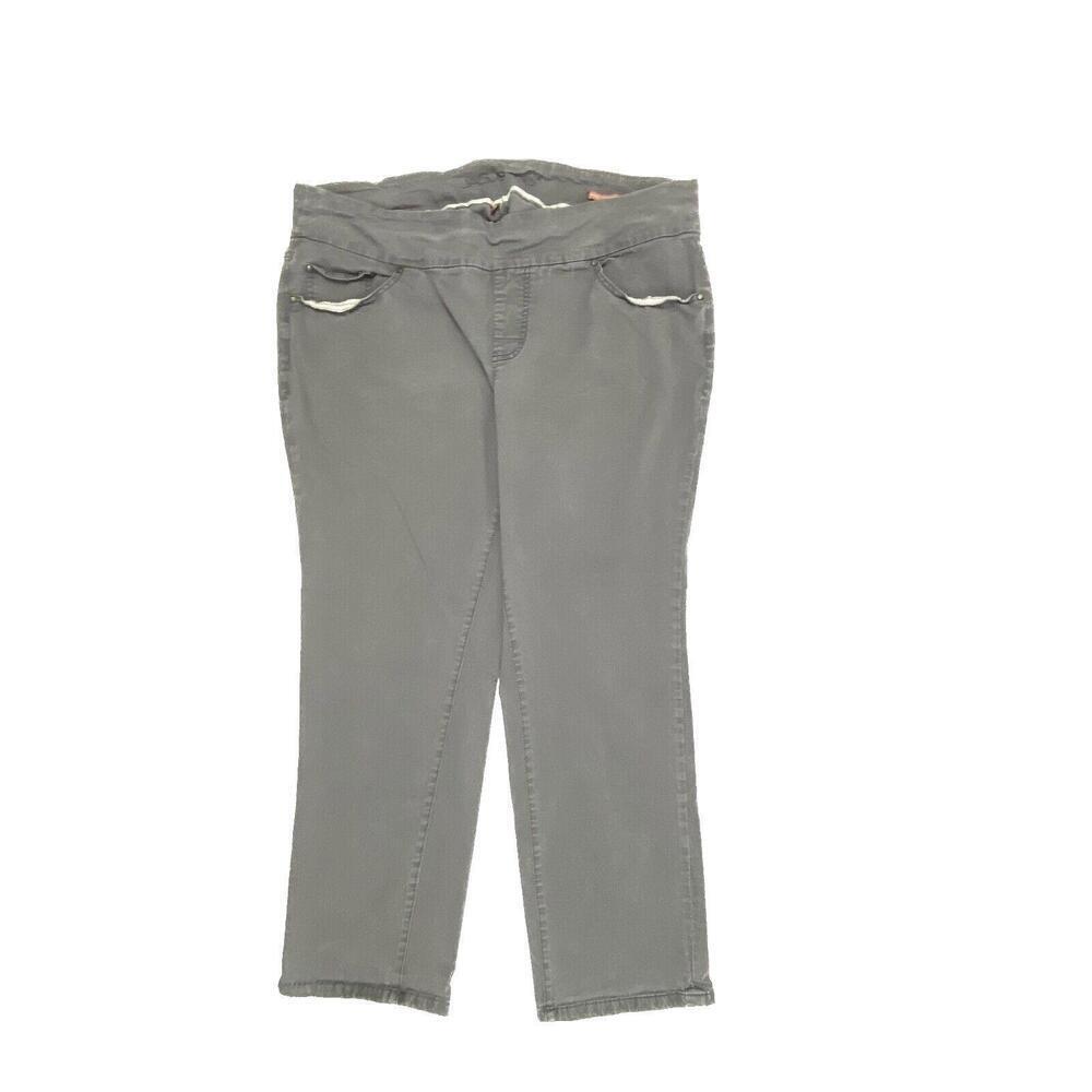 Jag Jeans High Rise Straight Leg Pull On Women's‎ size 22W Gray Denim Jeans